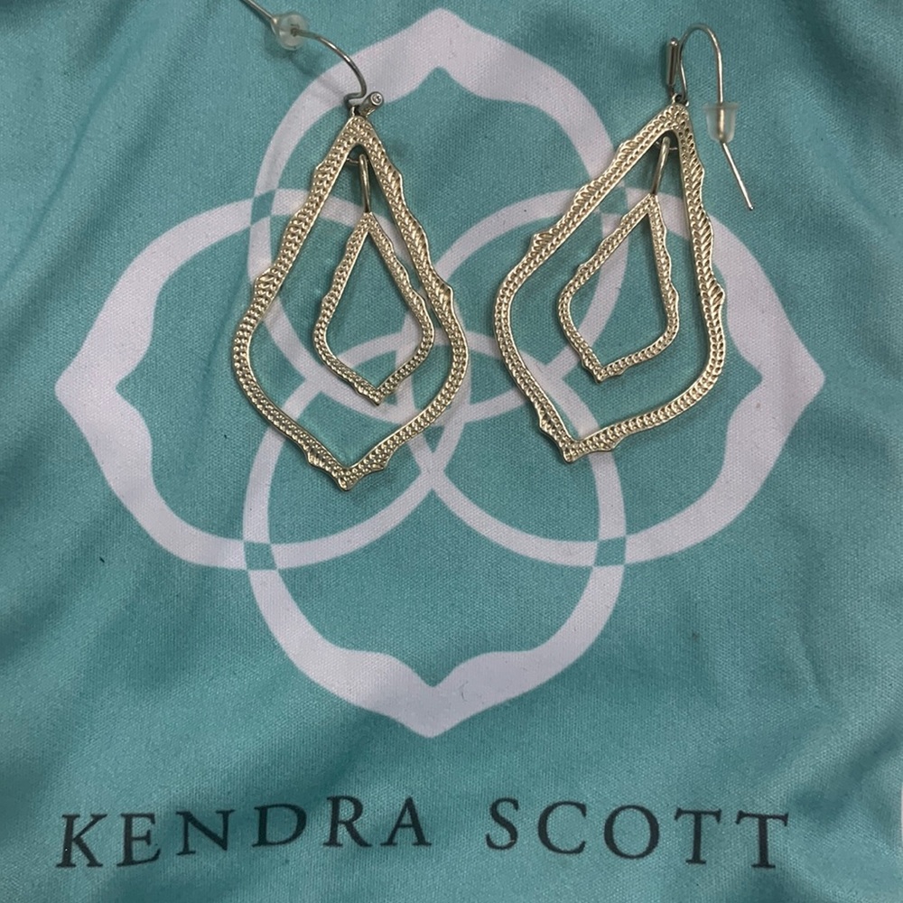 Kendra Scott double drop earrings in gold